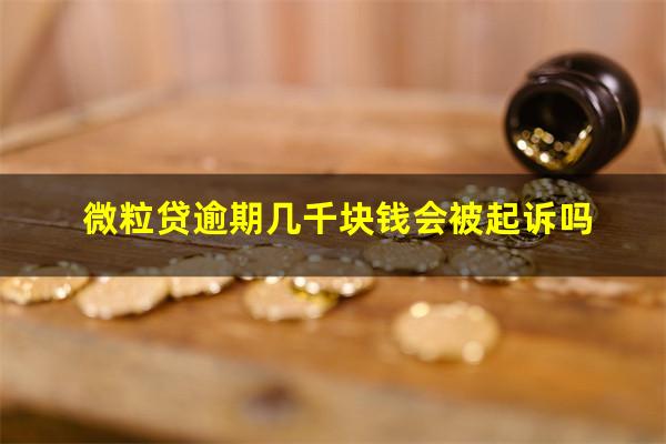 微粒贷逾期几千块钱会被起诉吗