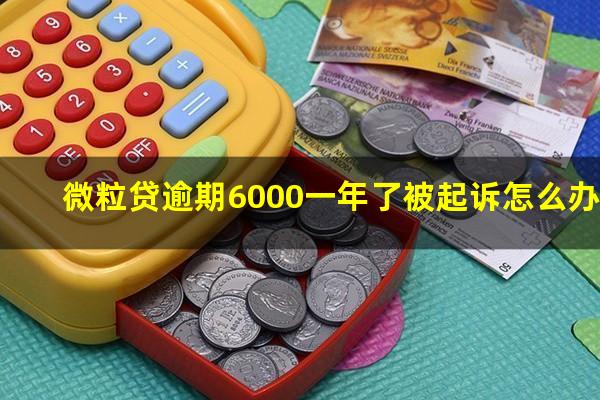 微粒贷逾期6000一年了被起诉怎么办