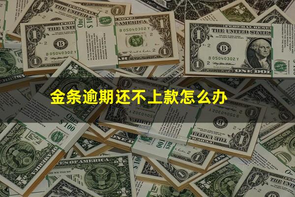 金条逾期还不上款怎么办