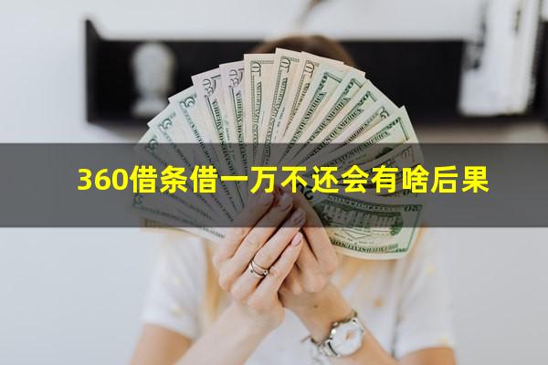 360借条借一万不还会有啥后果