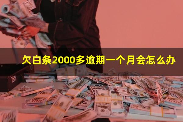 欠白条2000多逾期一个月会怎么办